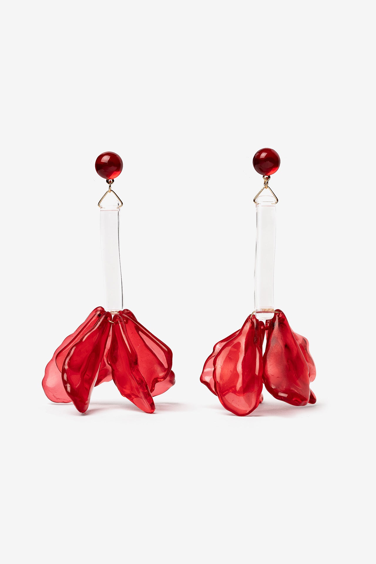 Pendientes Lira Rojo 10474