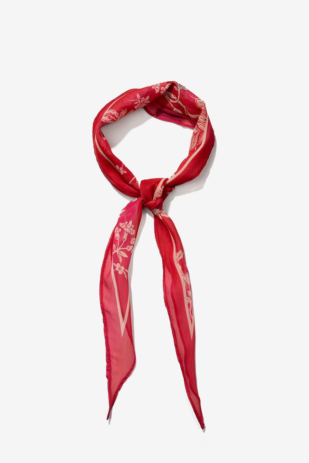 Pañuelo Cuello Floral Rojo 311