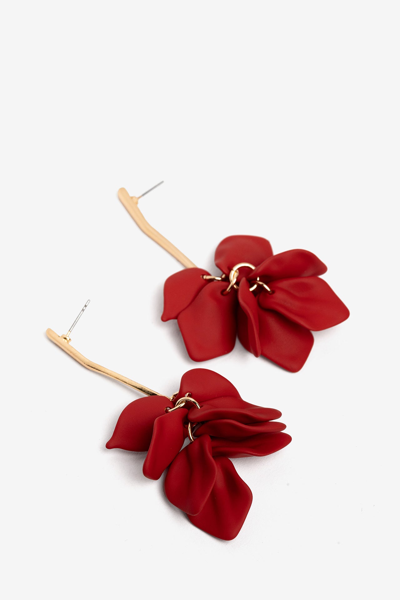 Pendientes Pétalos Rojos 9596