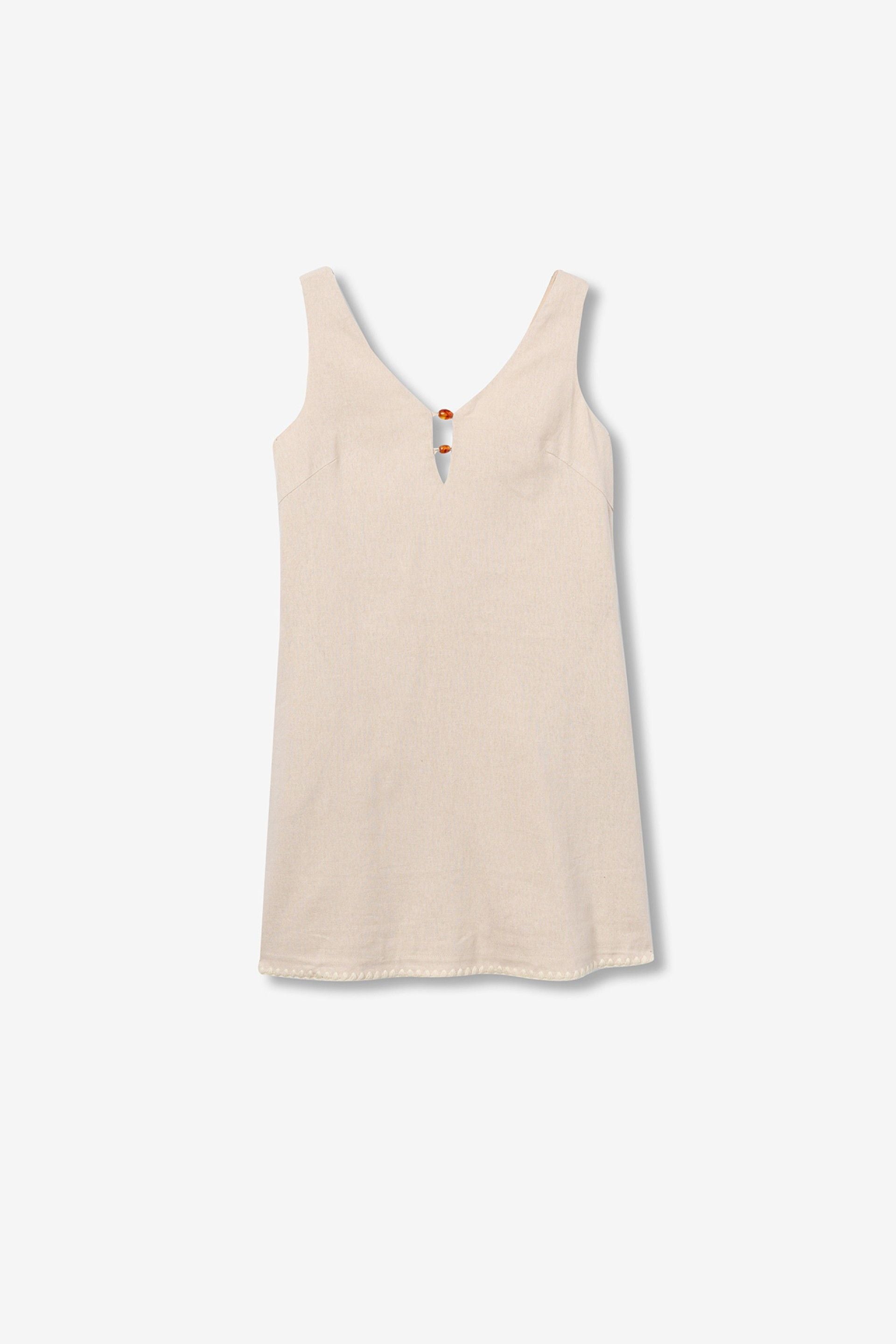 Vestido Lino Patagonia Beige