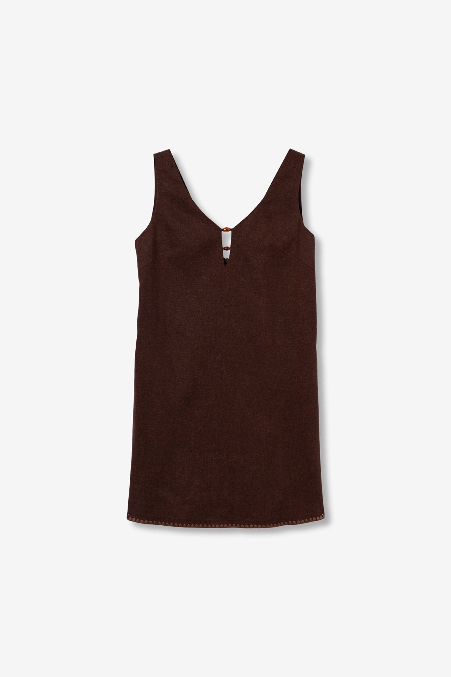 Vestido Lino Patagonia Chocolate
