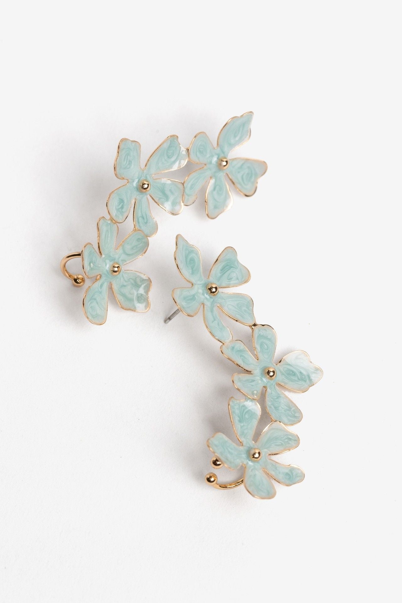 Pendientes Flores Azul 10572