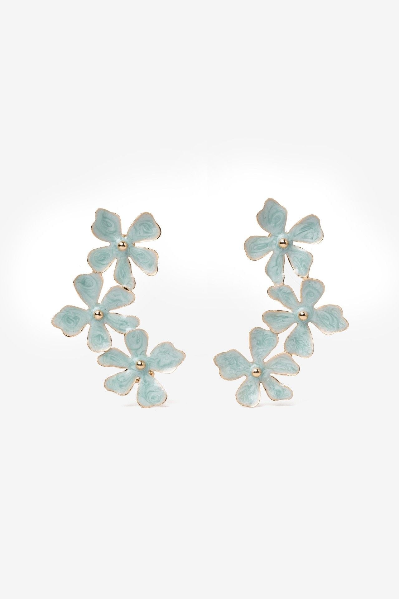 Pendientes Flores Azul 10572