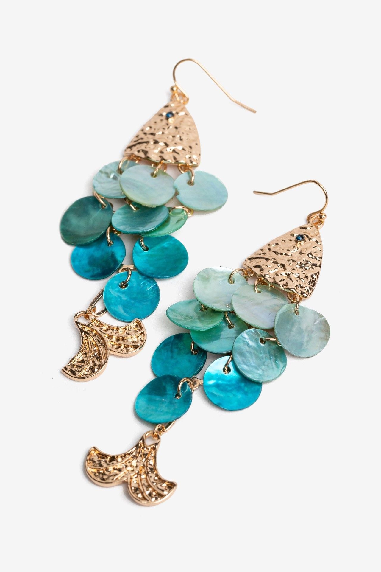 Pendientes Verde Pez 10596