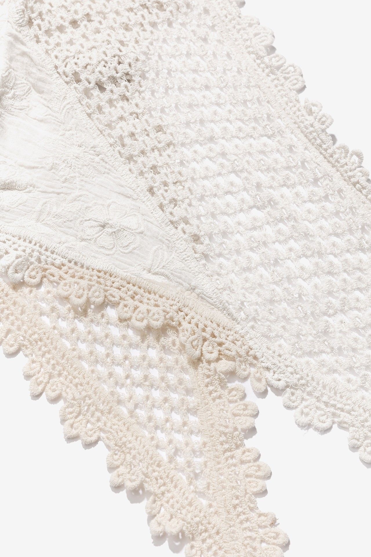 Pañuelo Crochet Crudo 413