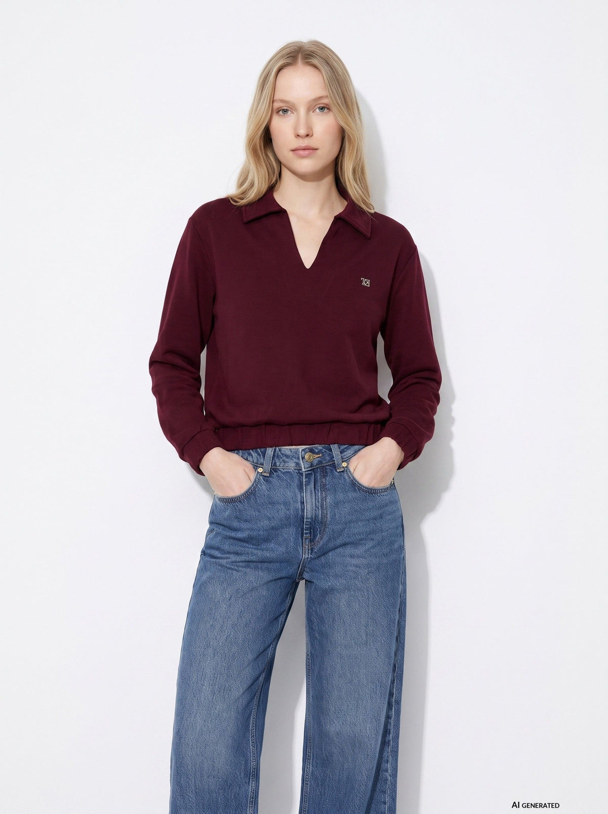 Sudadera Valentina Granate