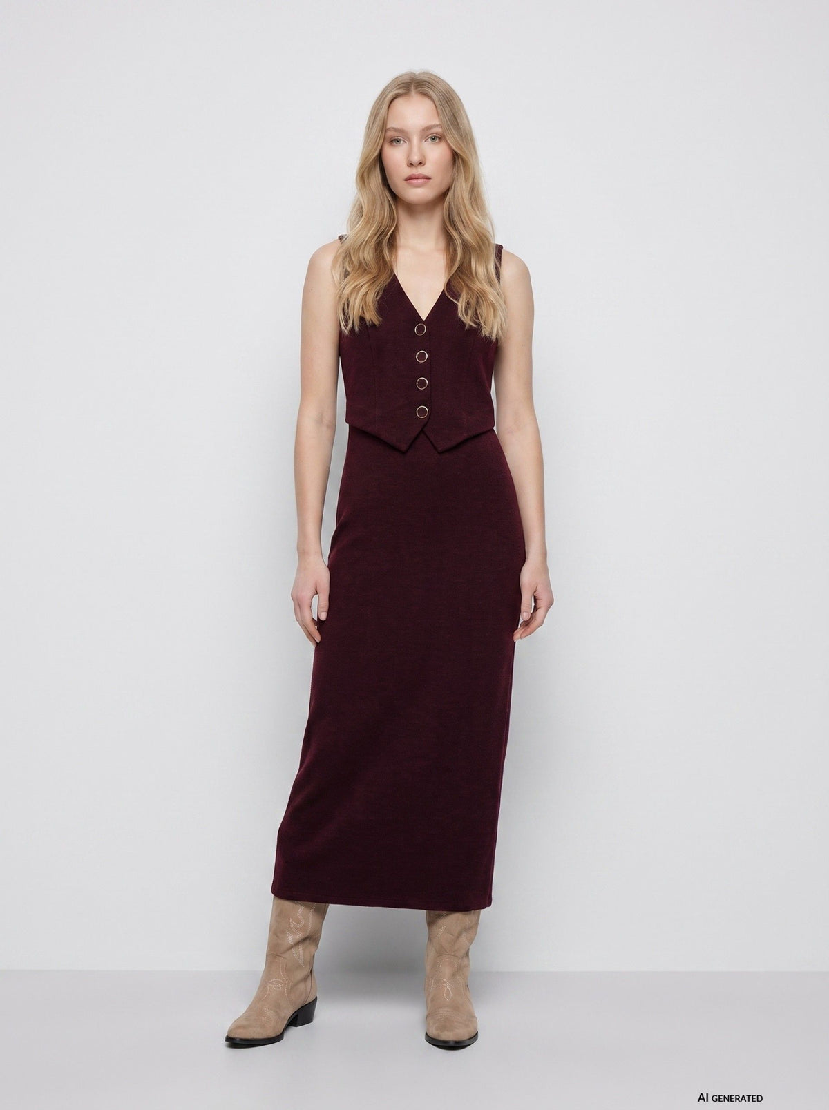 Vestido Burdeos Deany