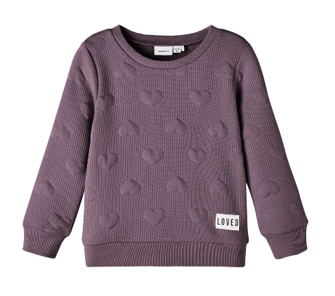 Sudadera Corazones Morada