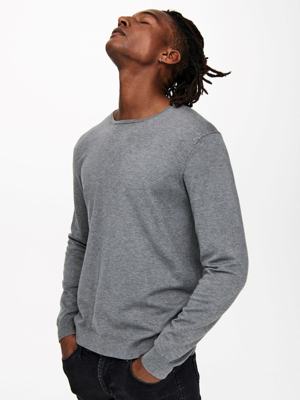 Jersey Wyler Cuello Redondo Gris