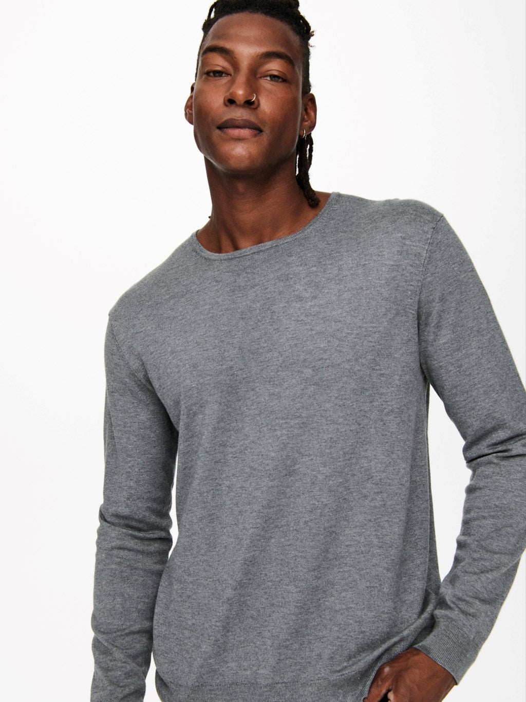 Jersey Wyler Cuello Redondo Gris