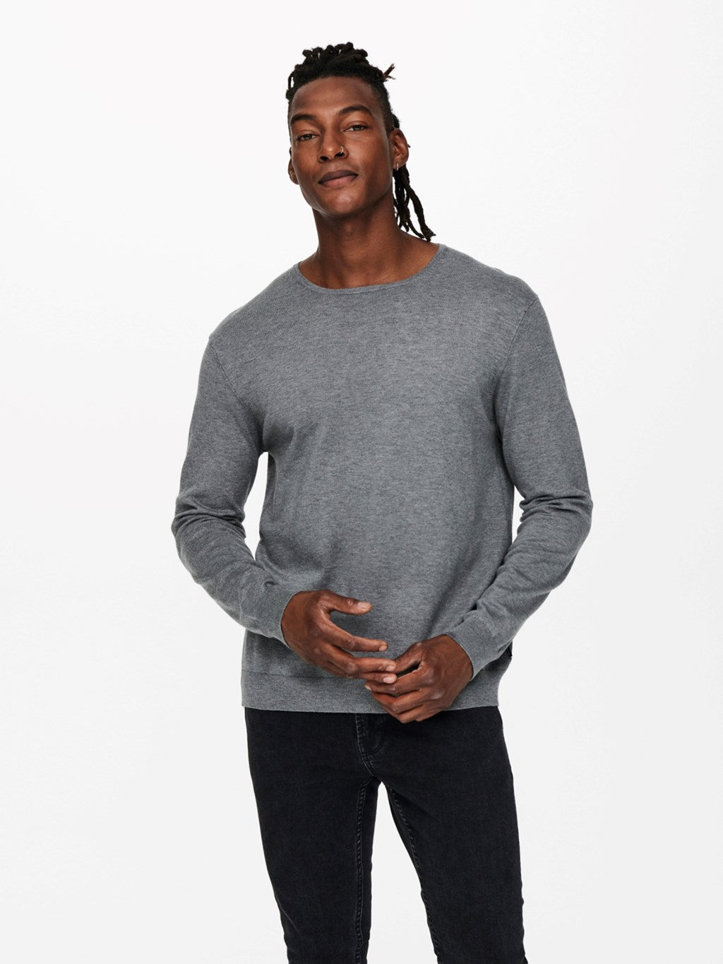 Jersey Wyler Cuello Redondo Gris