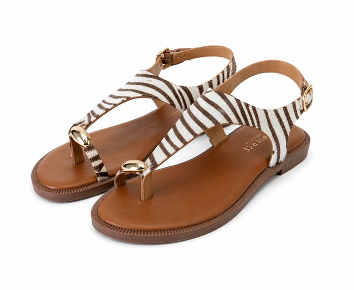 Sandalia Cebra Camel Anillo