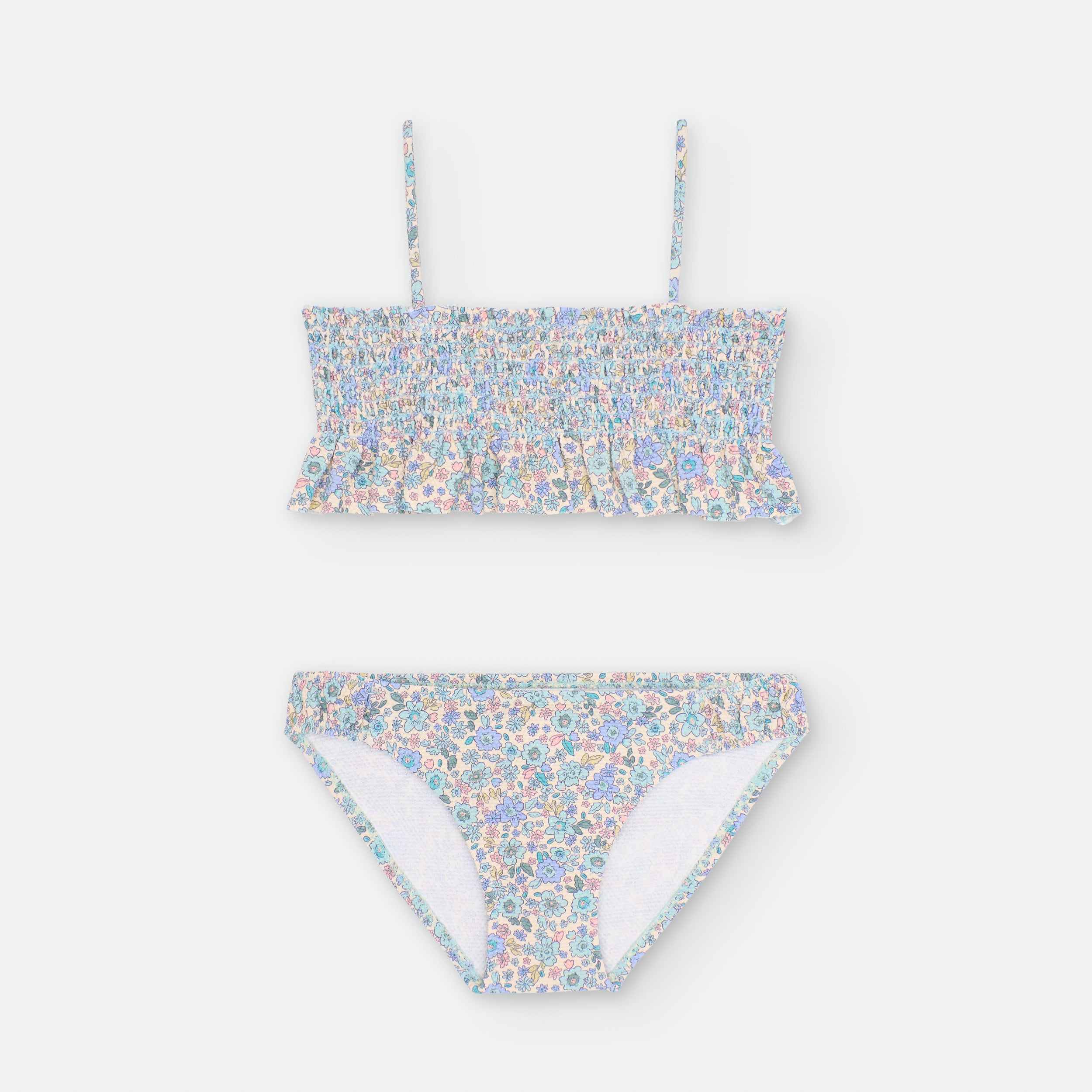 Bikini Flores Azul/Lila Niña