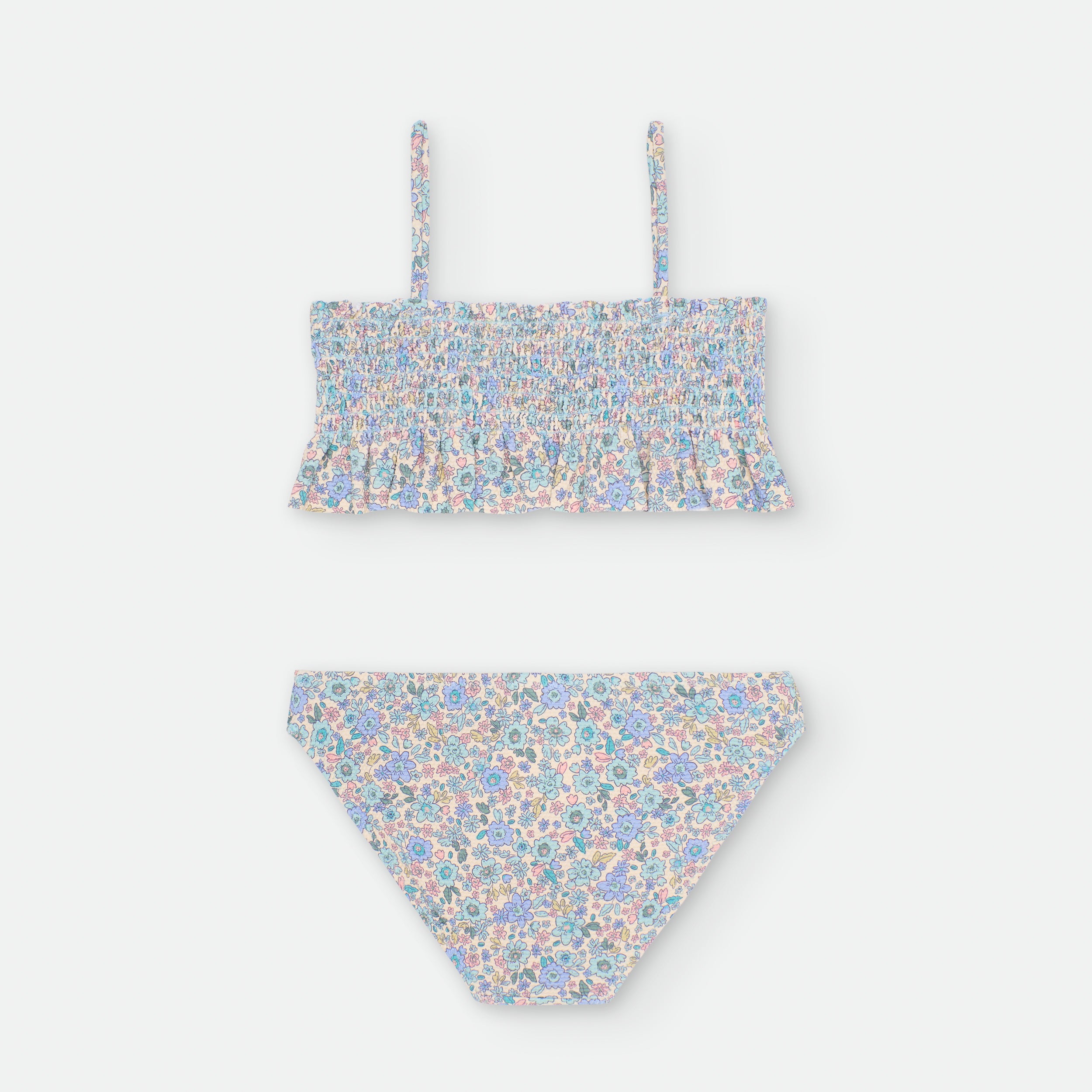 Bikini Flores Azul/Lila Niña