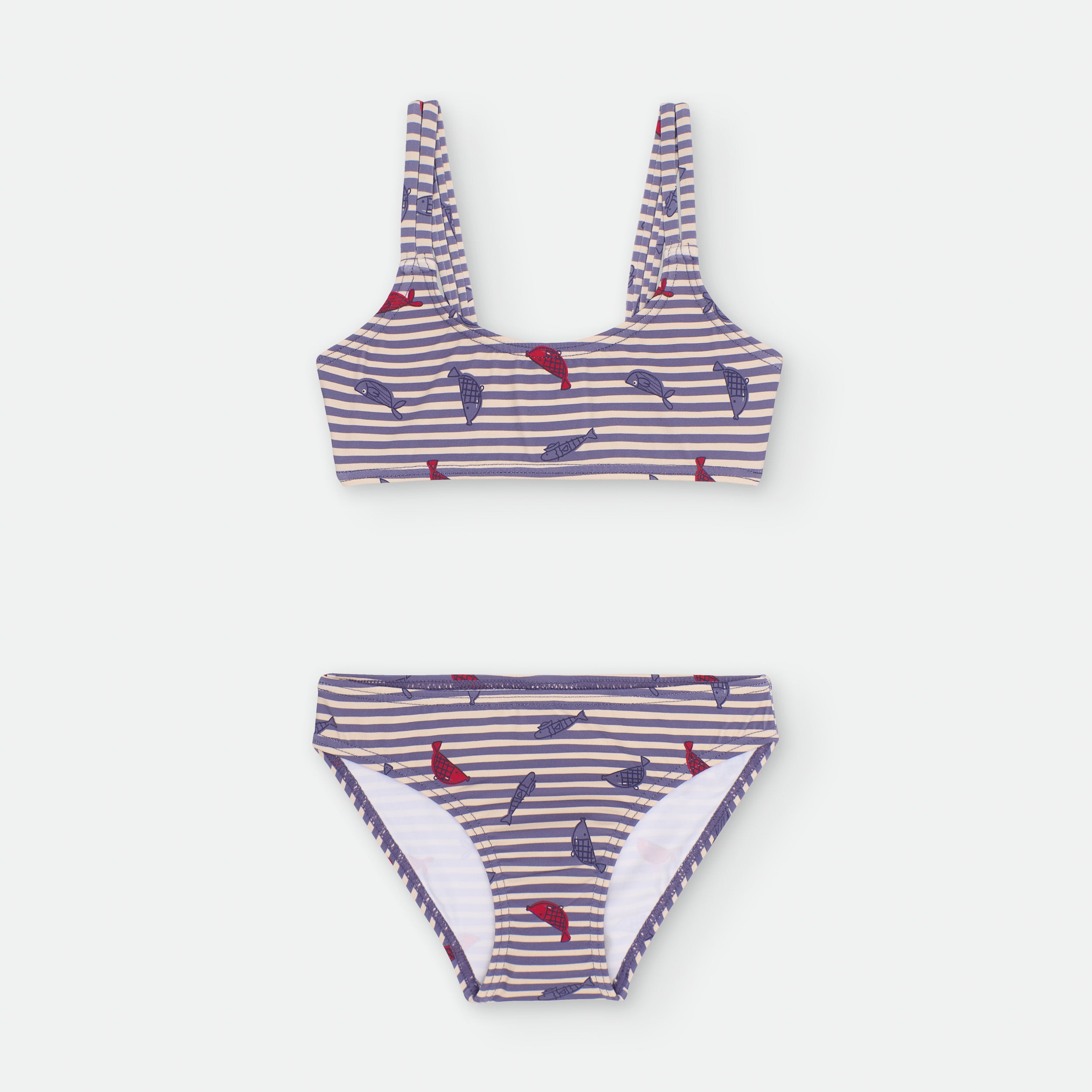 Bikini Rayas Peces Niña