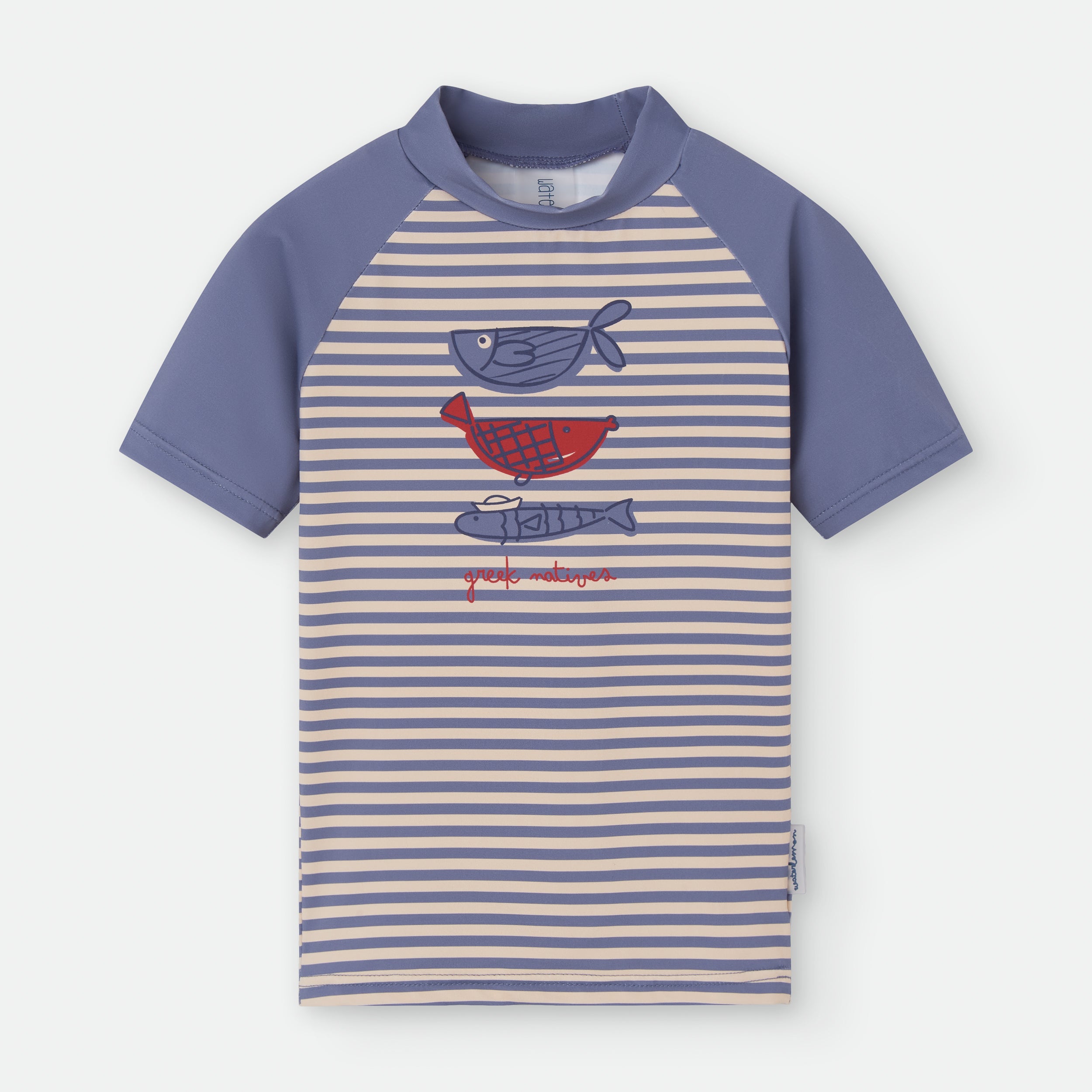 Camiseta De Baño Rayas Peces