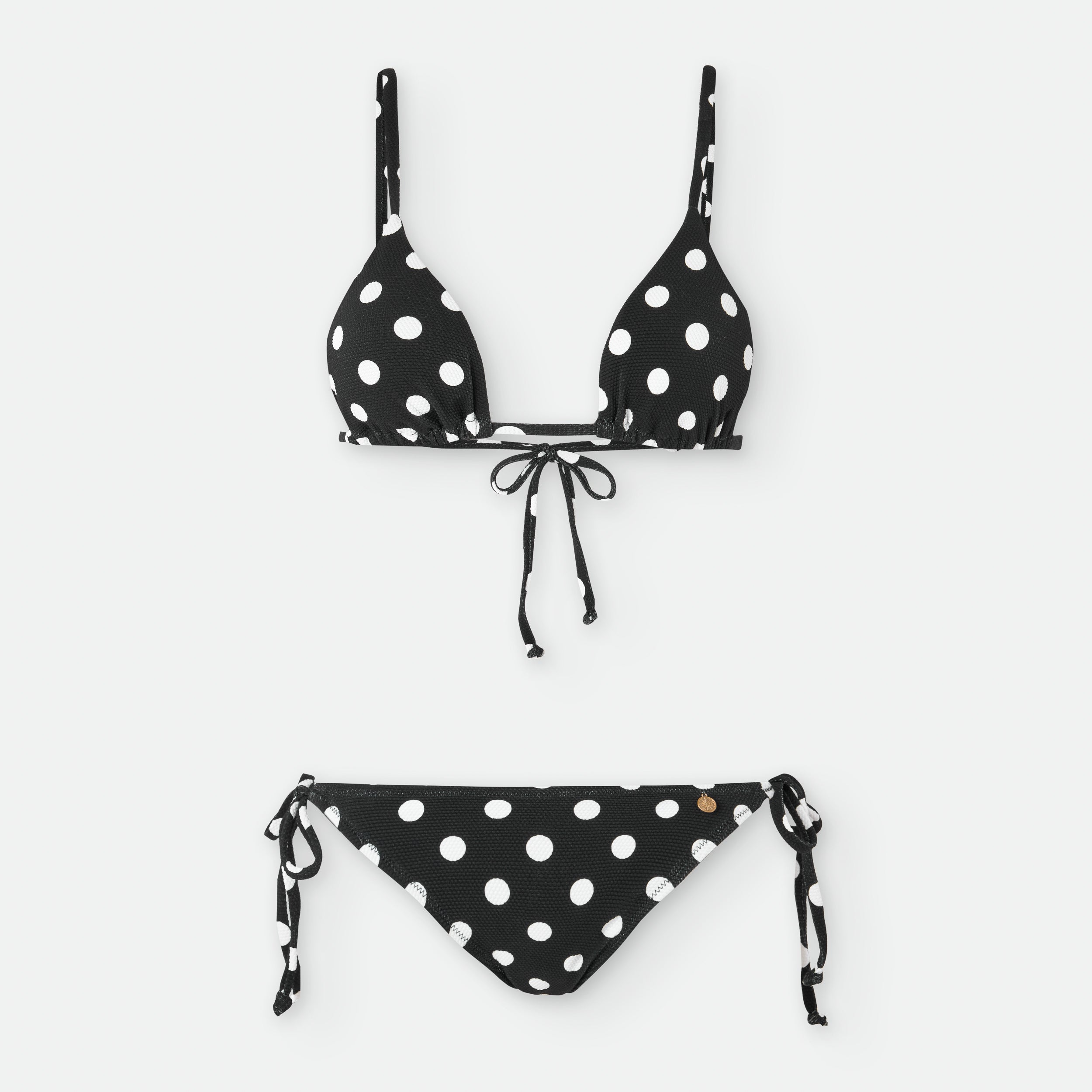 Bikini Triangulo Lunares Negro