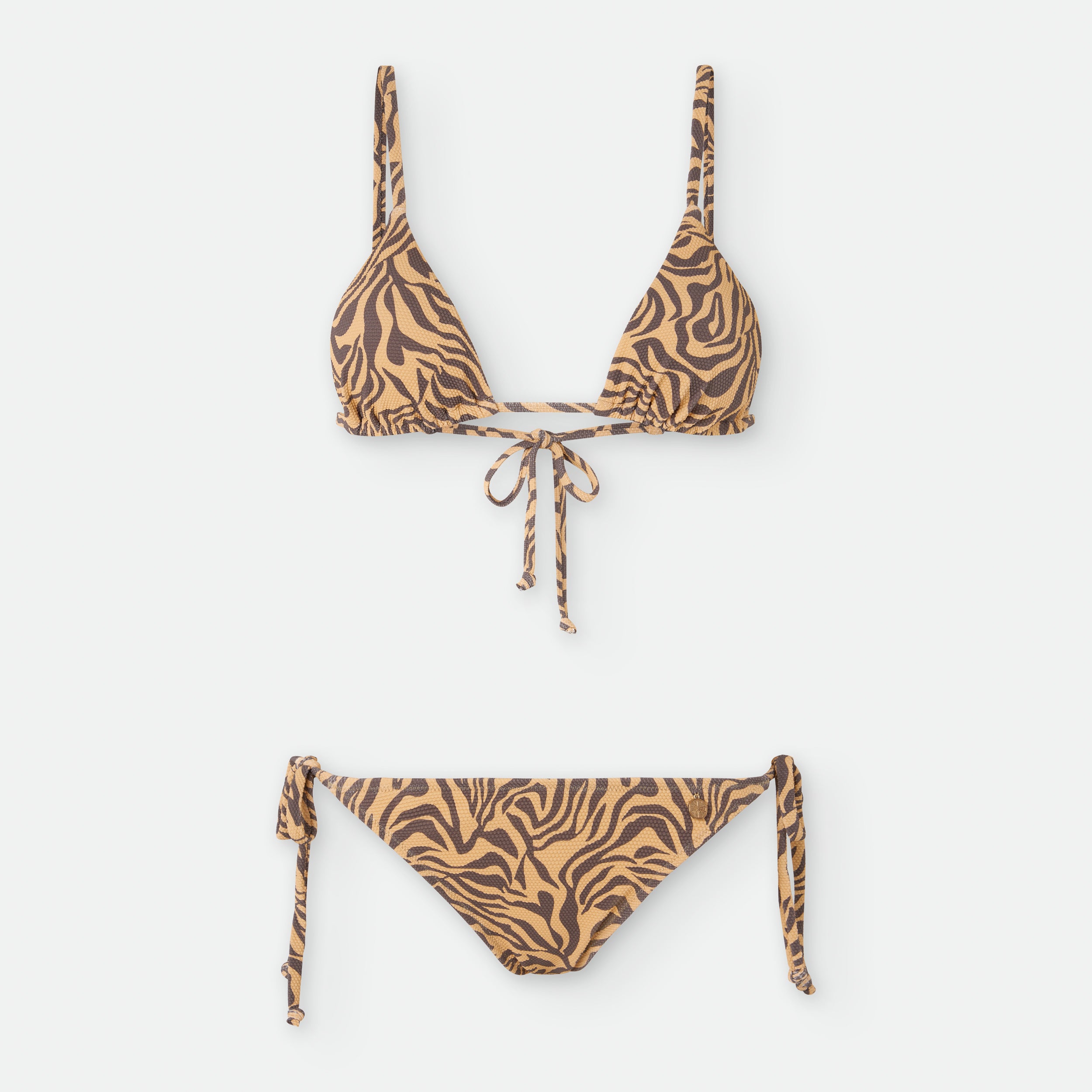 Bikini Triangulo Marrón/Naranja