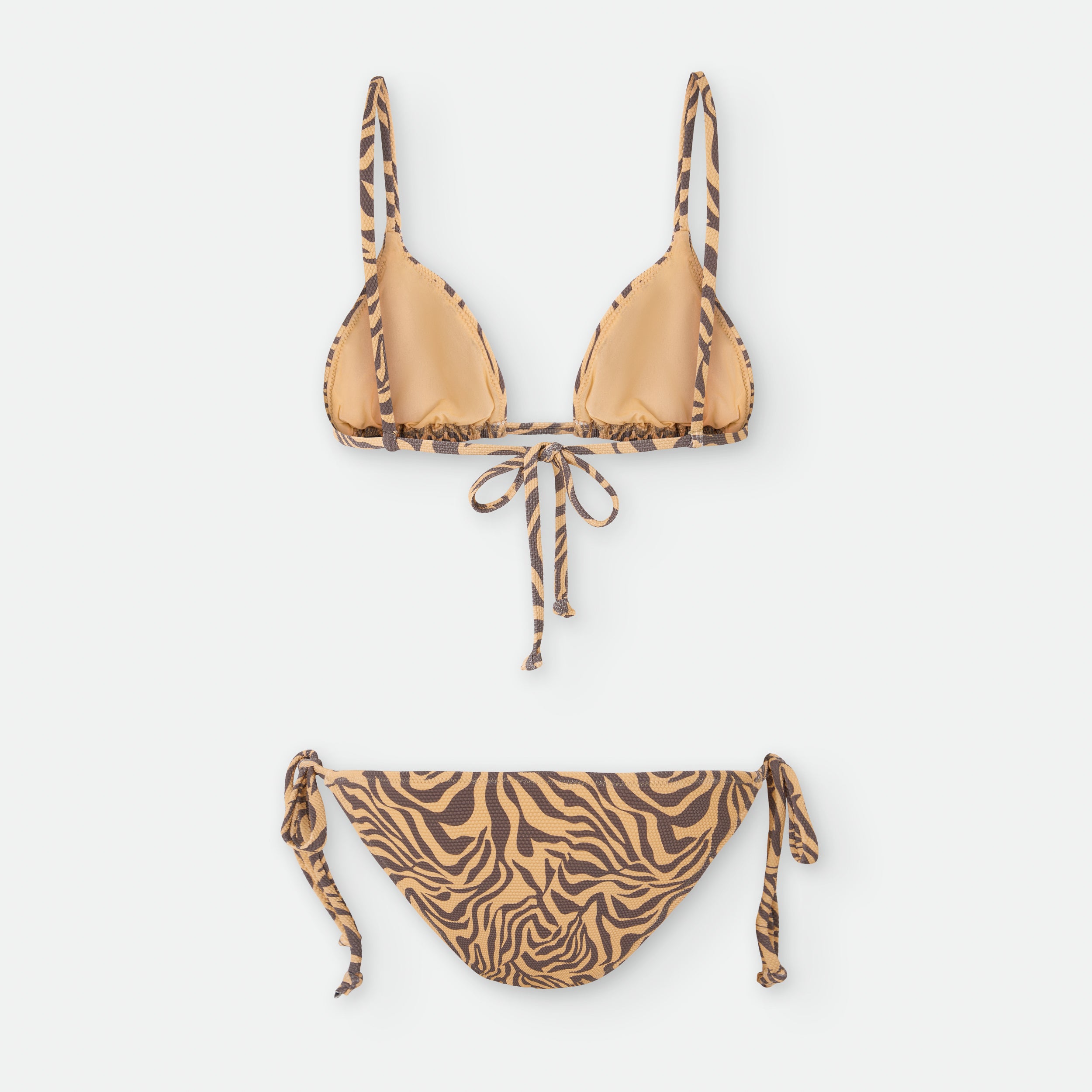 Bikini Triangulo Marrón/Naranja