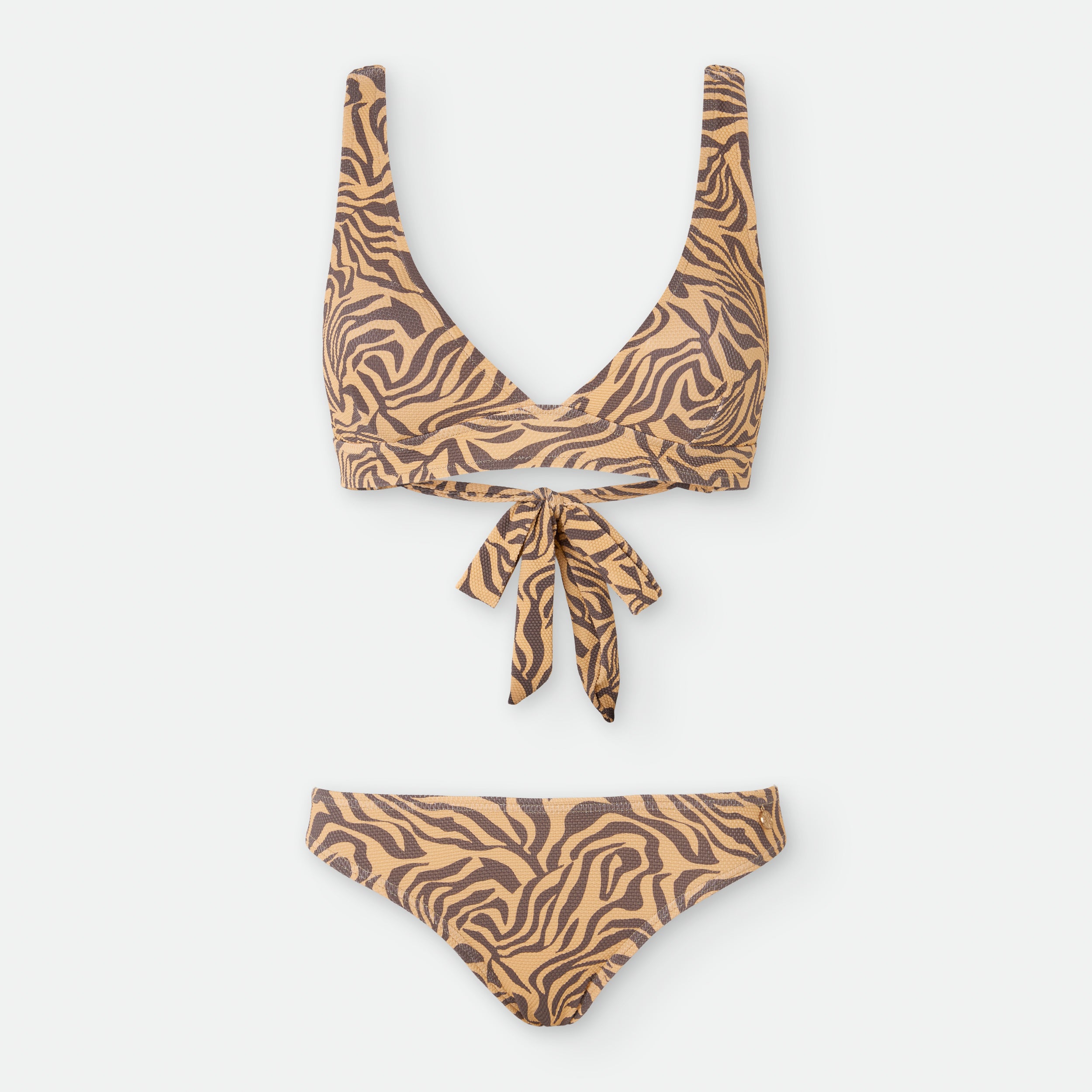 Bikini Bicolor Marrón/Naranja