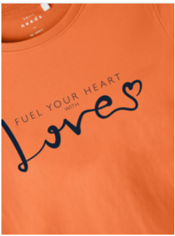 Camiseta Naranja Loves