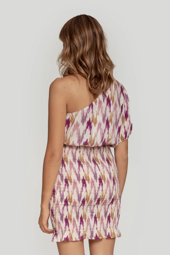 Vestido Asimétrico Ciruela