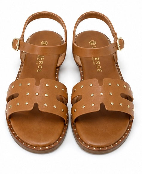 Sandalia Camel H Tachuelas