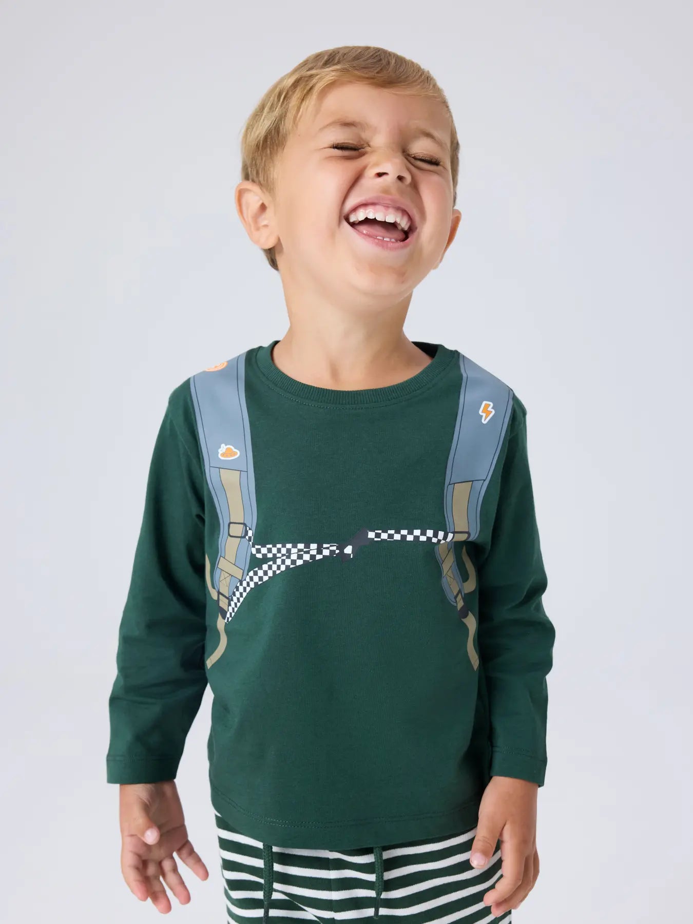 Camiseta Mochila Verde Mini