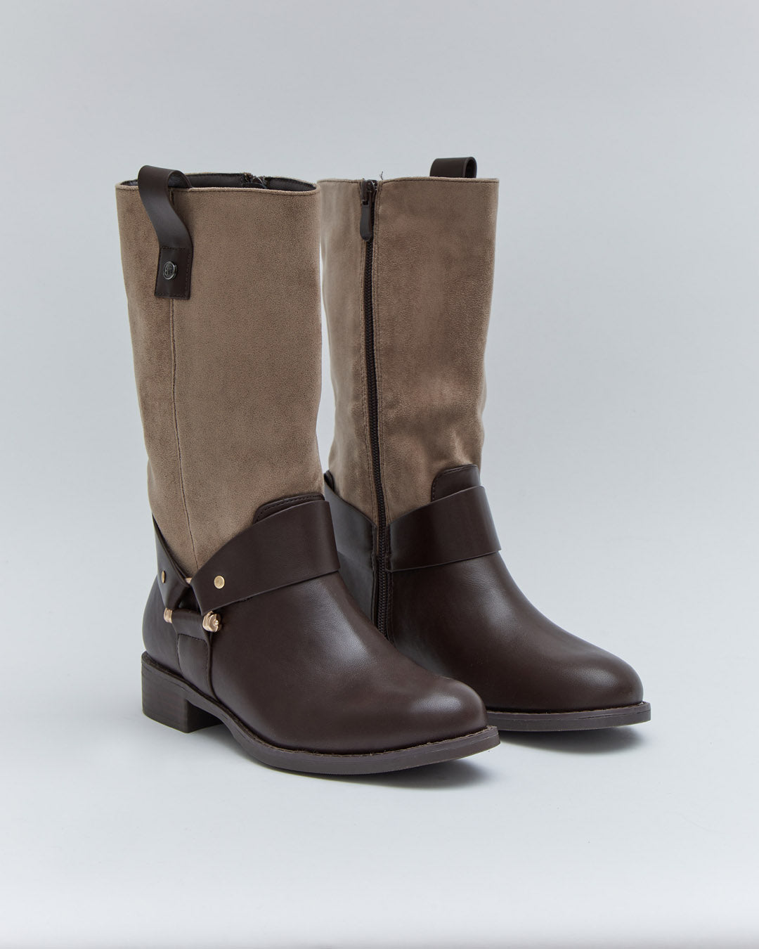 Botas bicolor Marrón Tierra