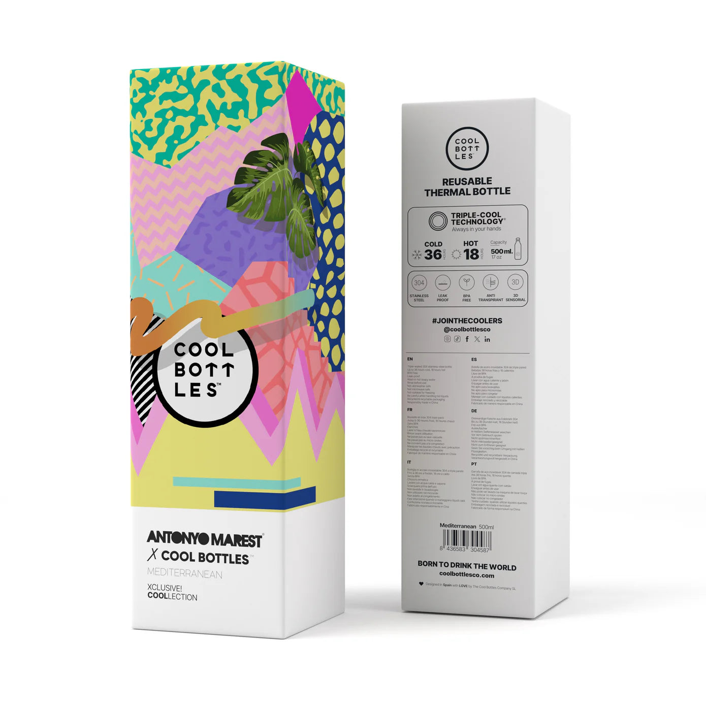Botella Estampada 500ML Mediterranean