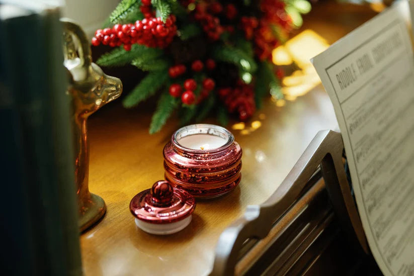 Vela Tarrito Rojo Vintage - Winter Berry