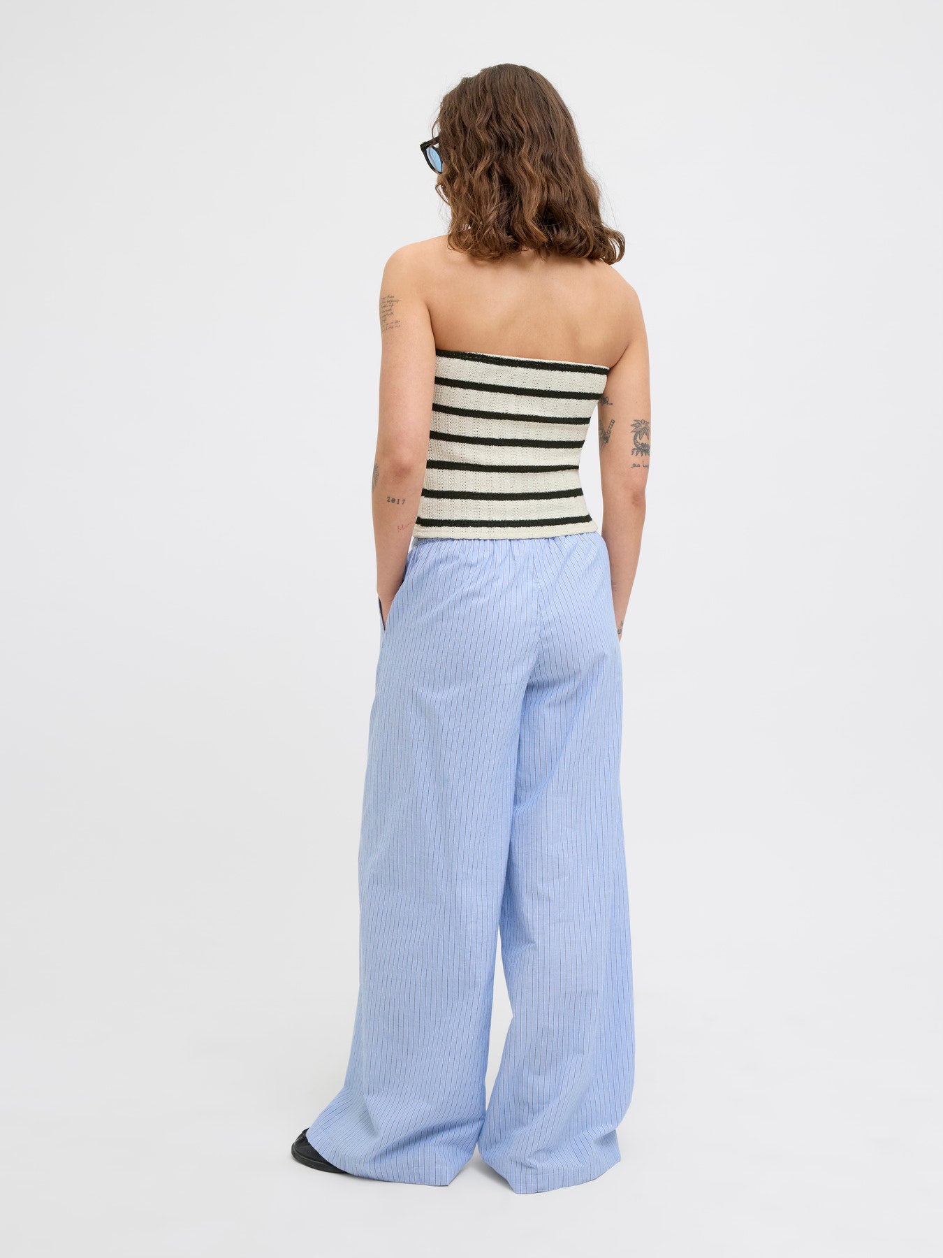 Top Bandeau Rayas Negras