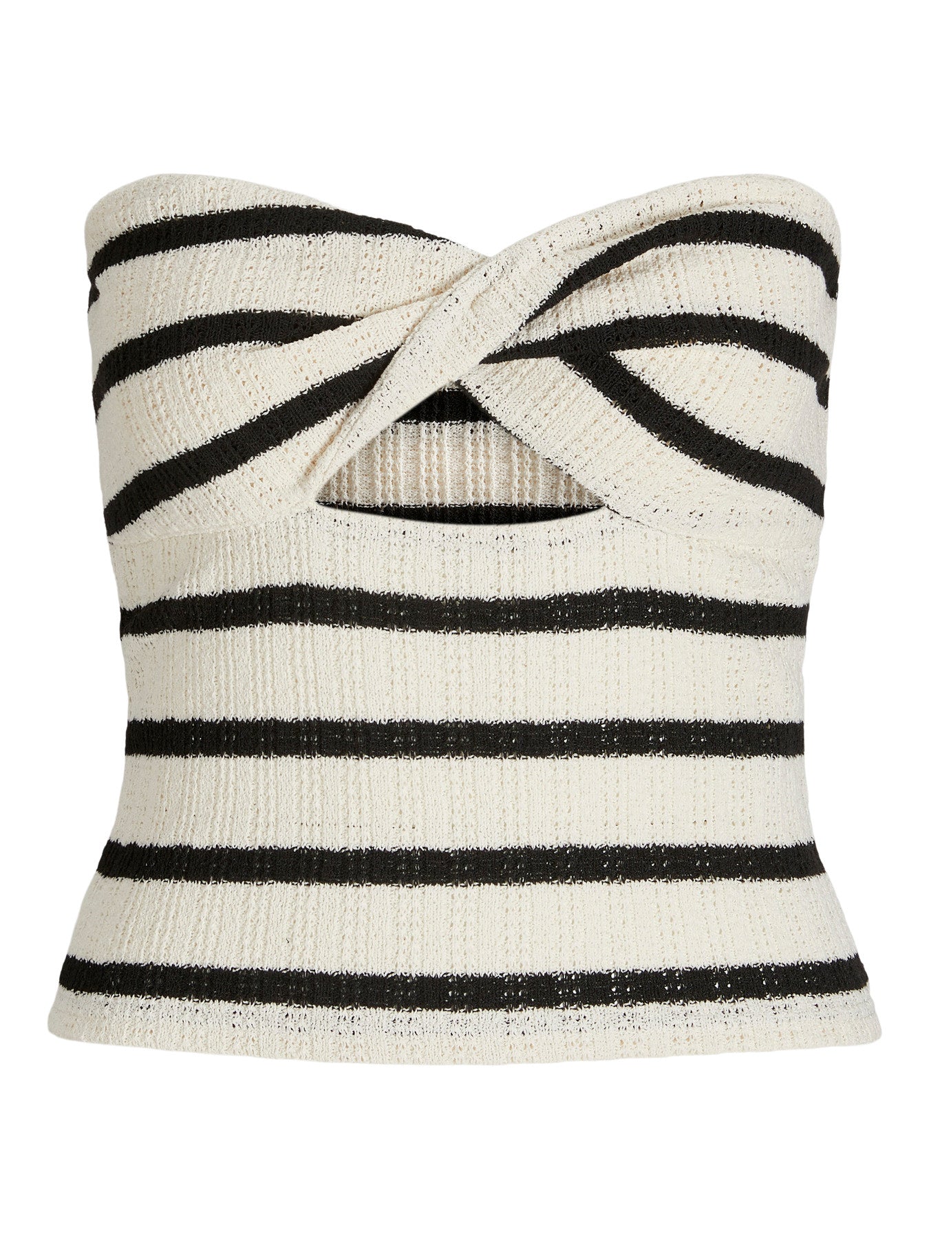 Top Bandeau Rayas Negras