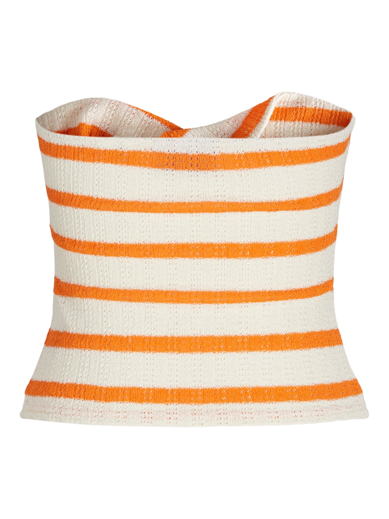 Top Bandeau Rayas Naranja