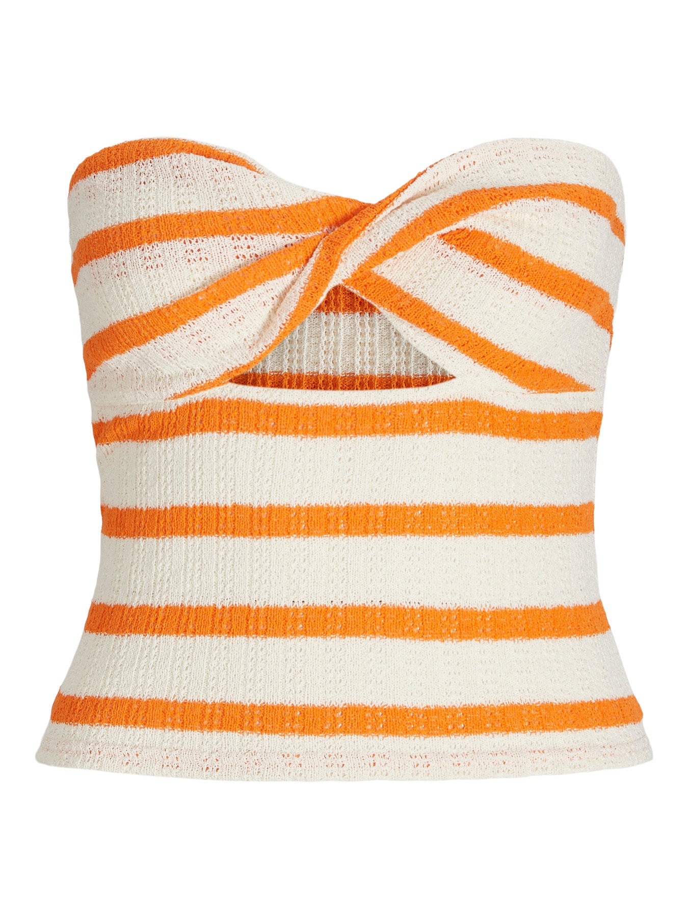 Top Bandeau Rayas Naranja