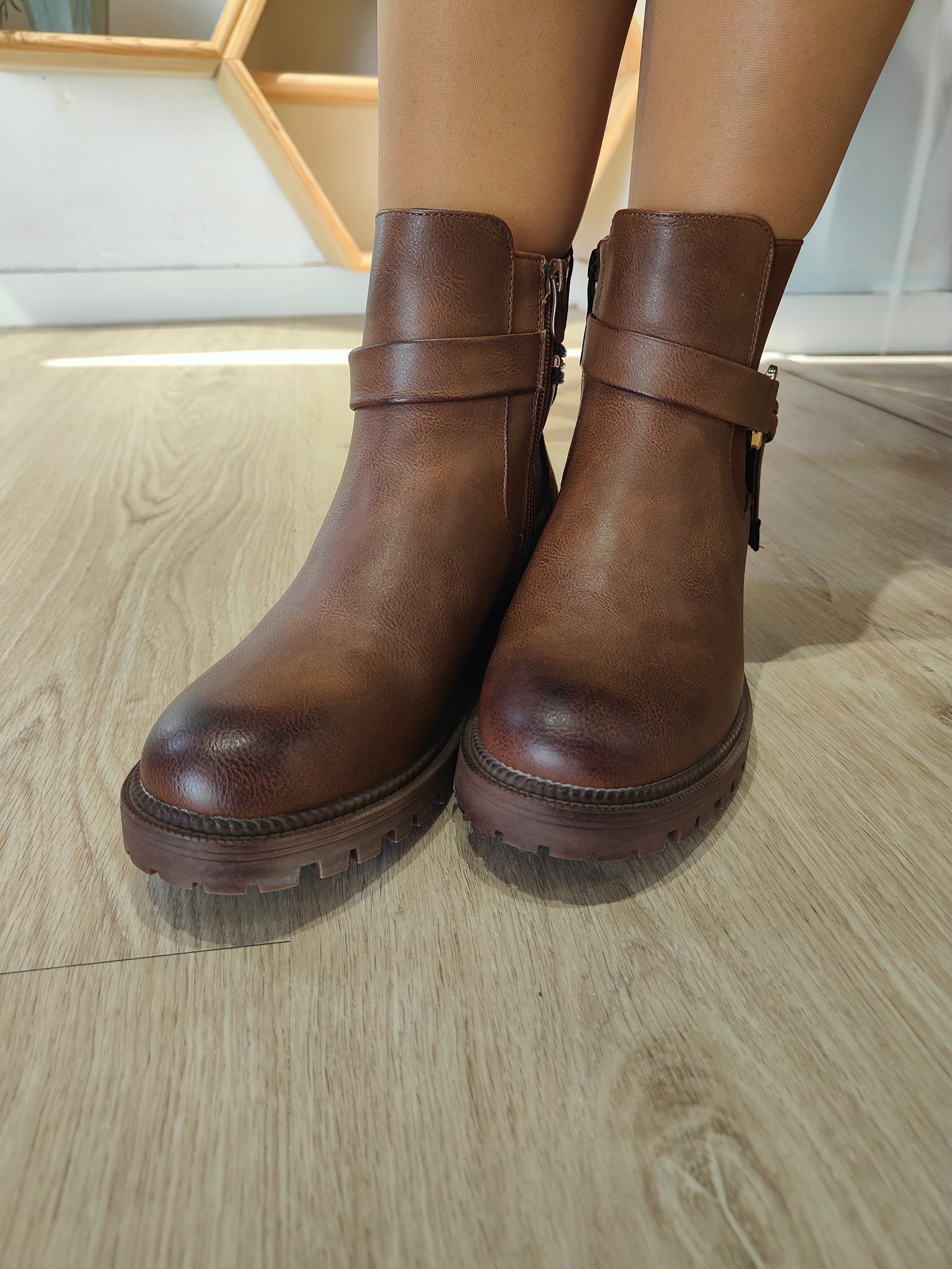 Botín Marrón Hebilla