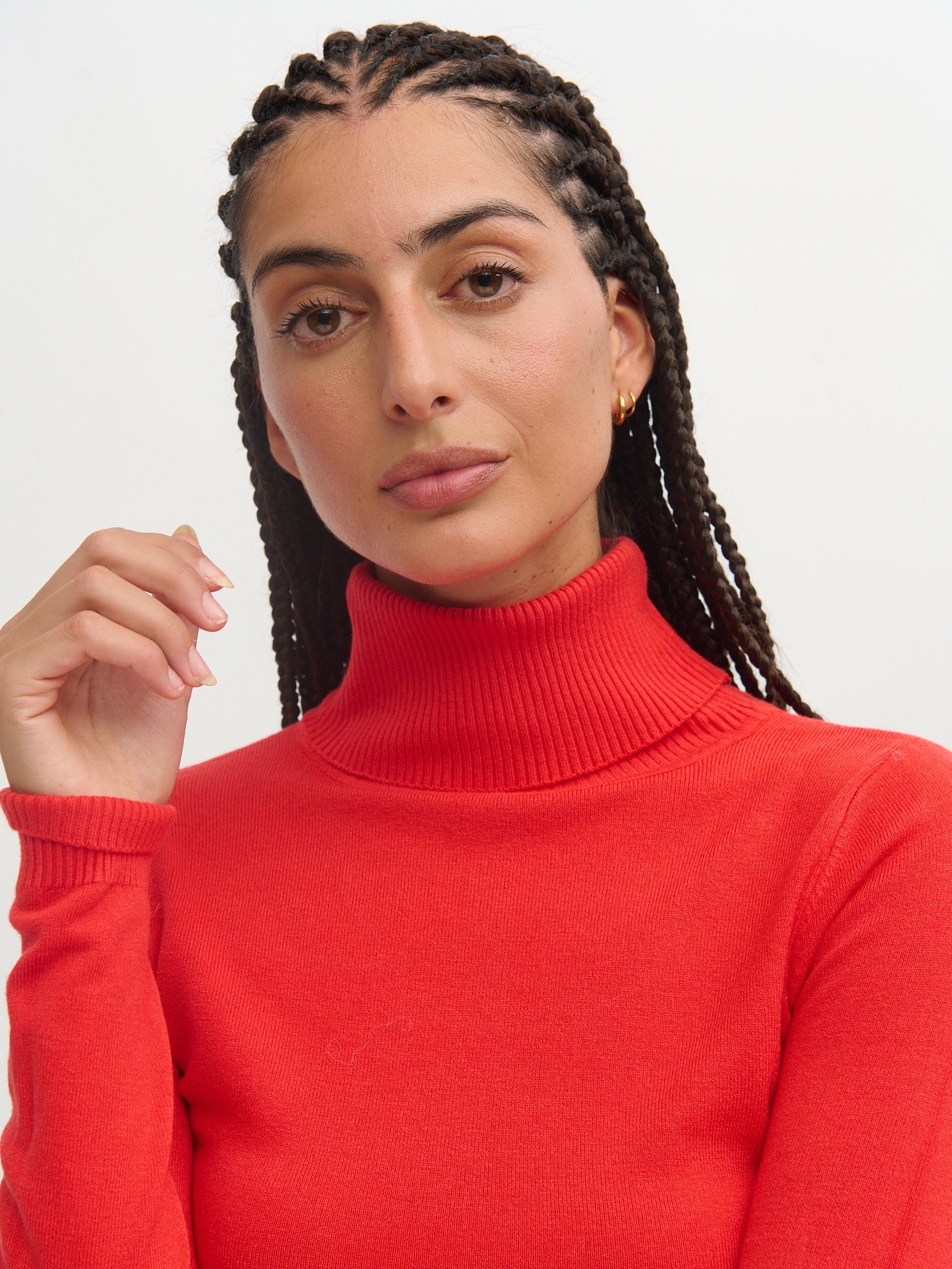 Jersey Fino Cuello Alto Coral