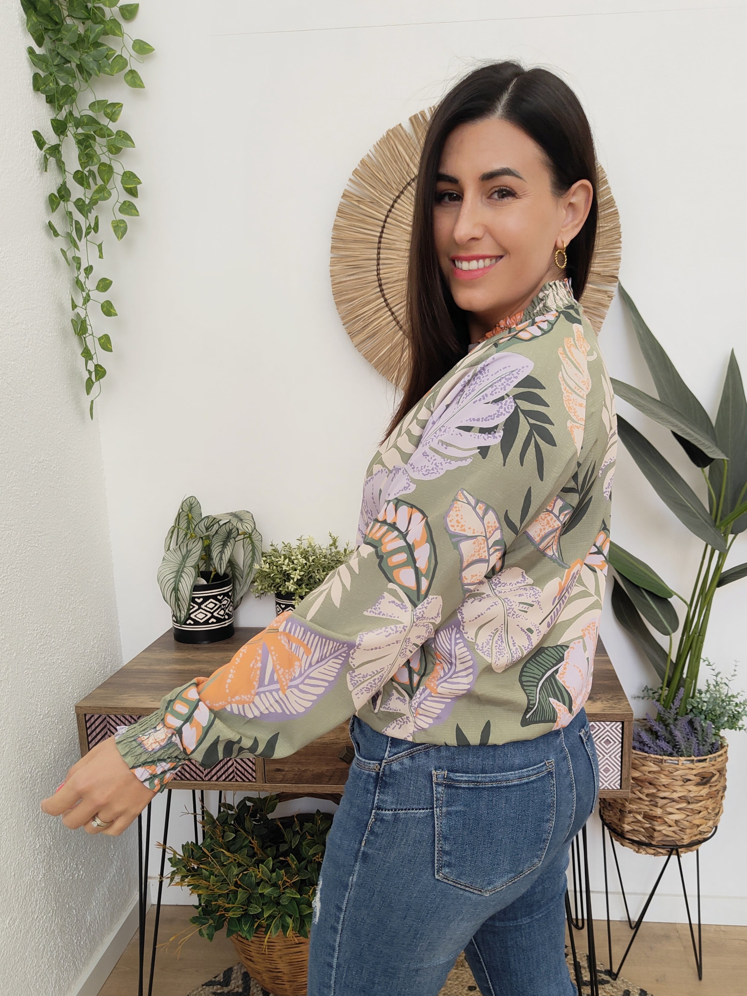 Chaqueta Bomber Verde Leesa