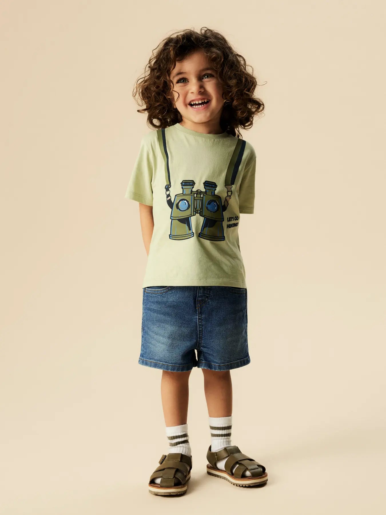 Camiseta Prismáticos Verde Mini