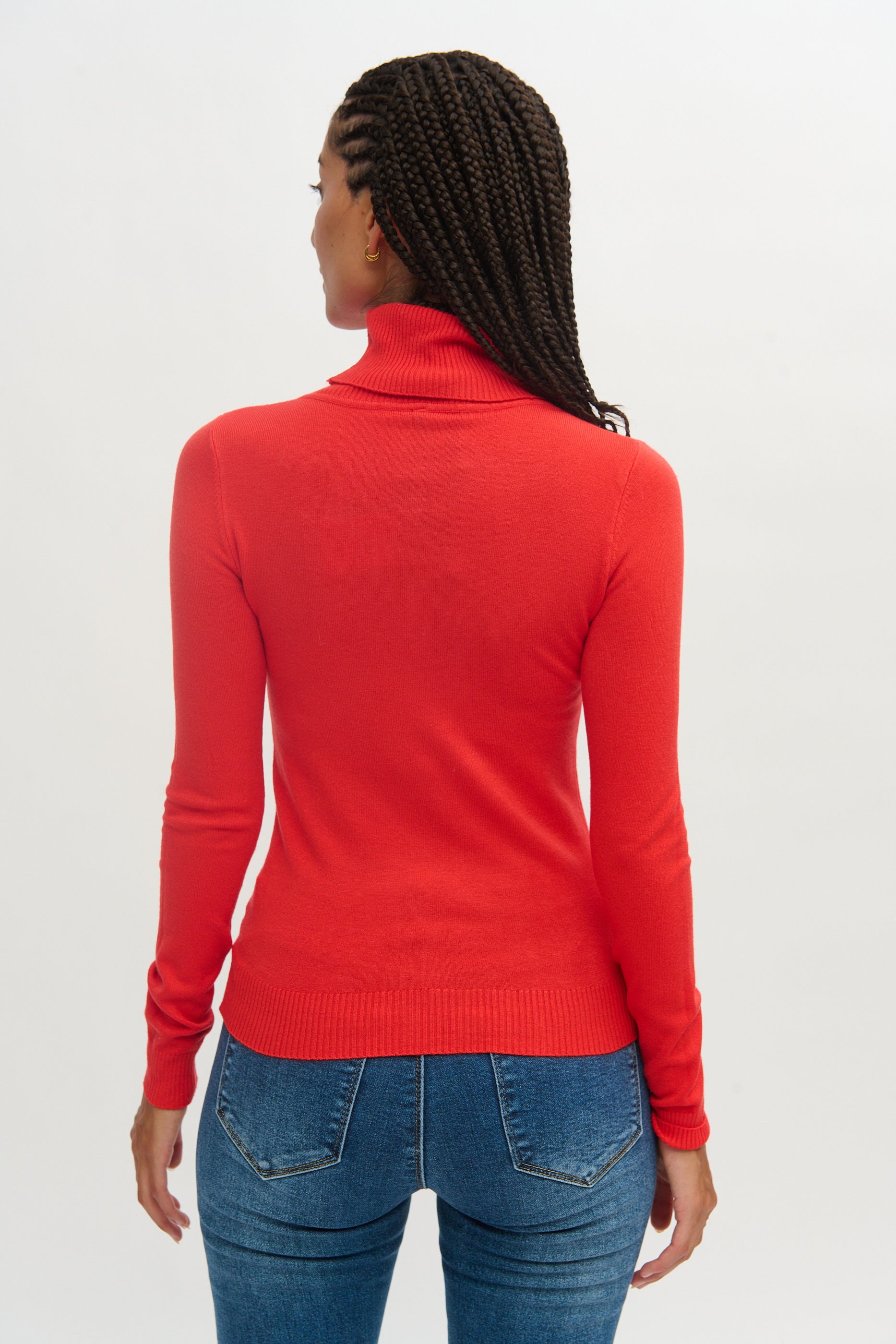 Jersey Fino Cuello Alto Coral