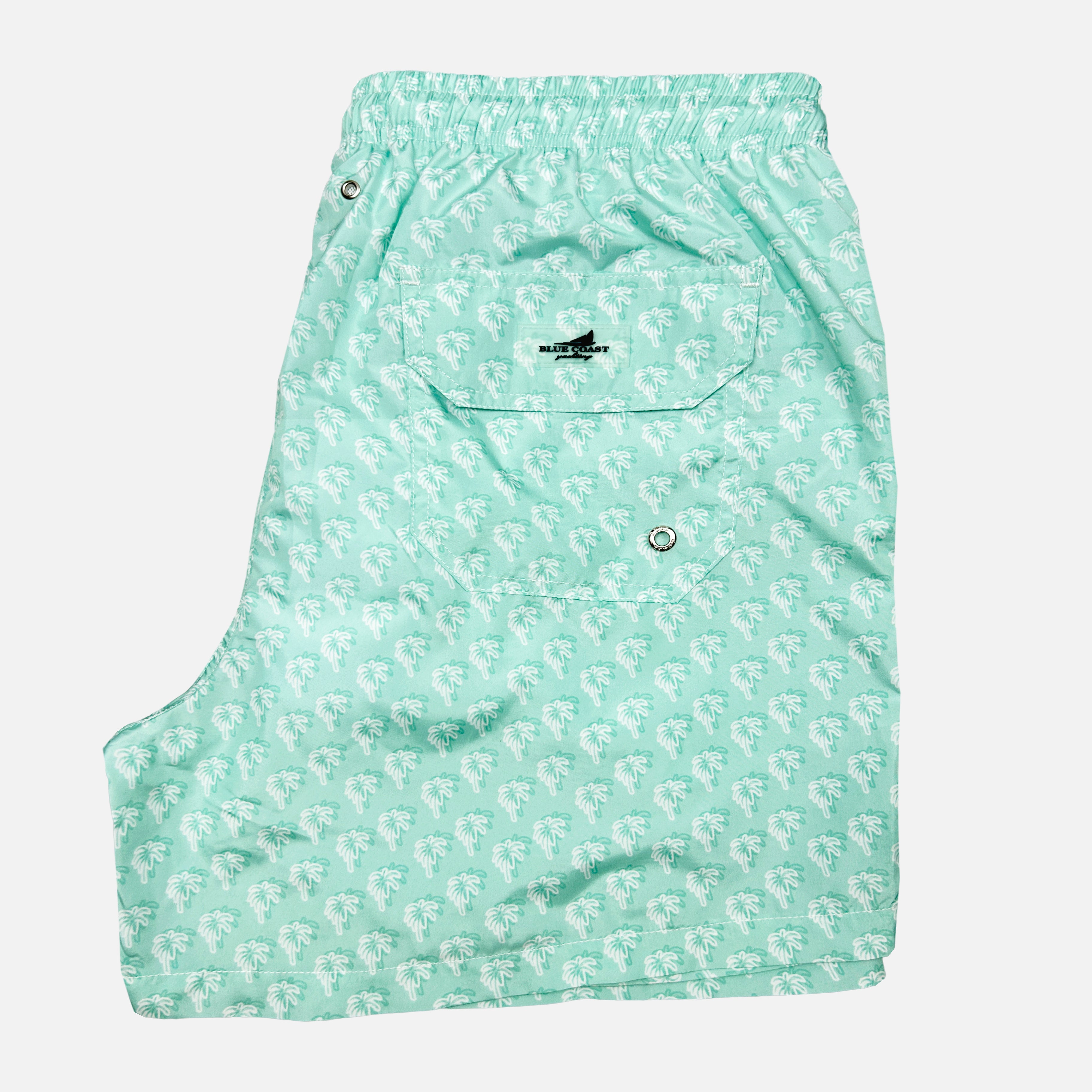 Bañador Palmeras Verde Agua