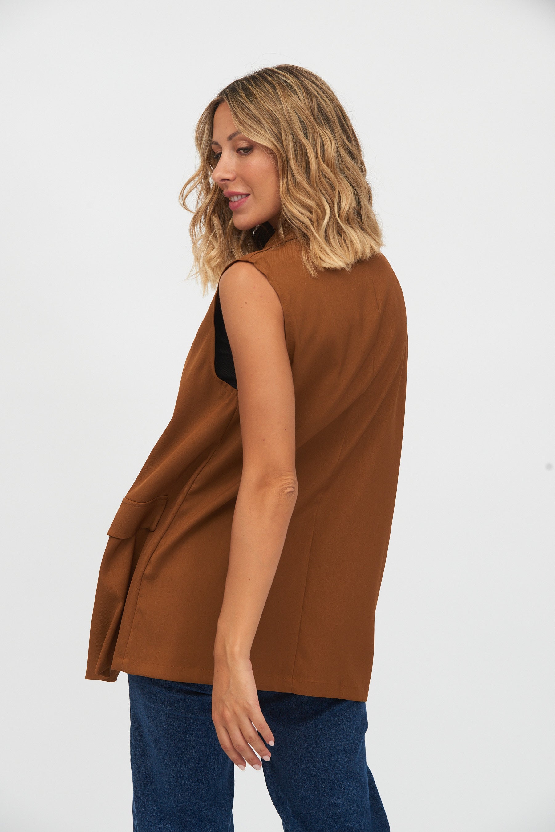 Chaleco Largo Marrón