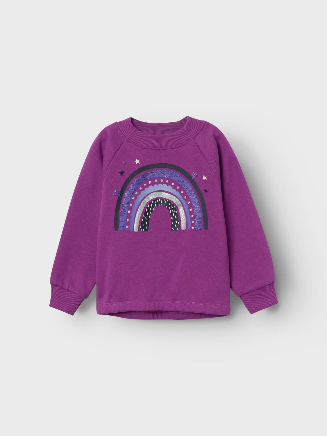Sudadera Arcoíris Morada Mini