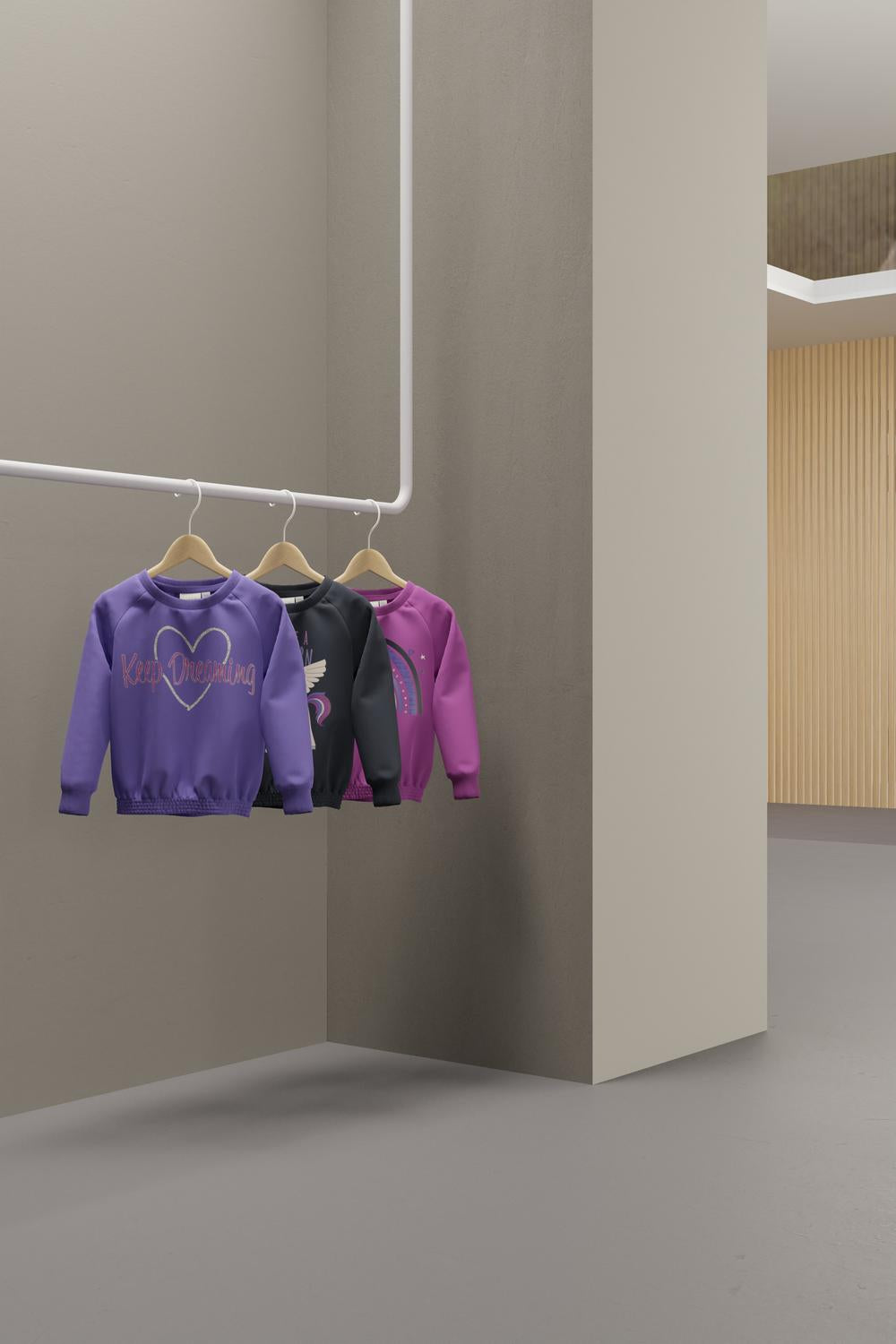 Sudadera Corazón Lila Mini