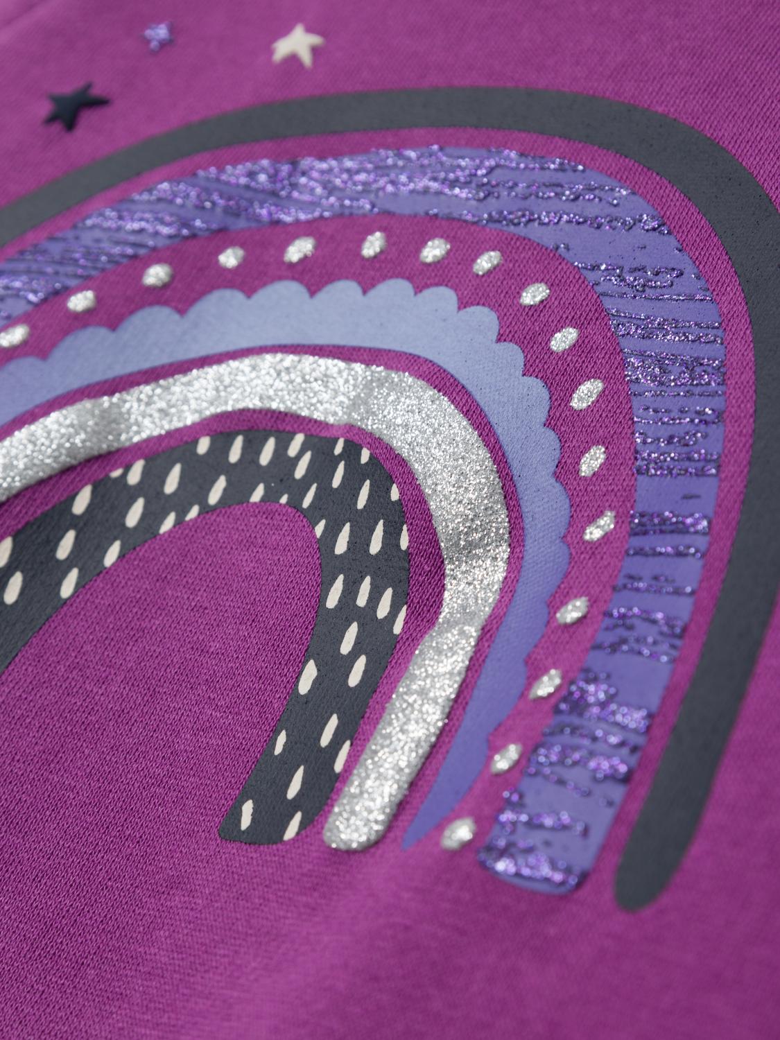 Sudadera Arcoíris Morada Mini