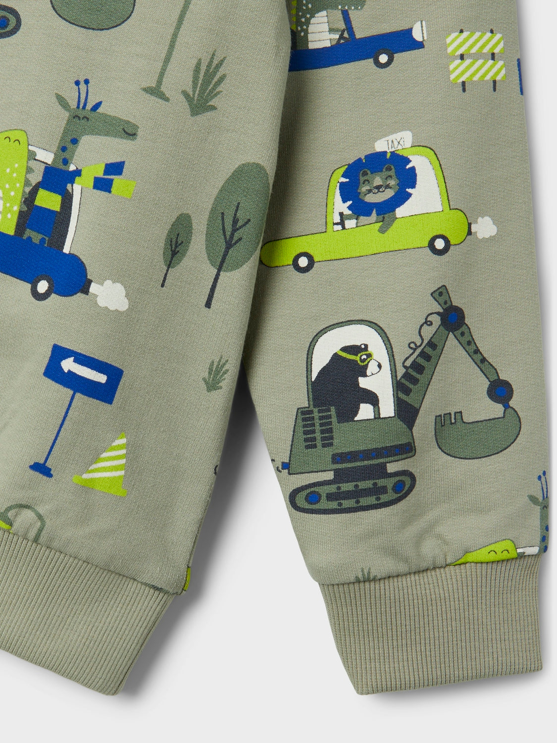 Sudadera Transporte Animales Verde