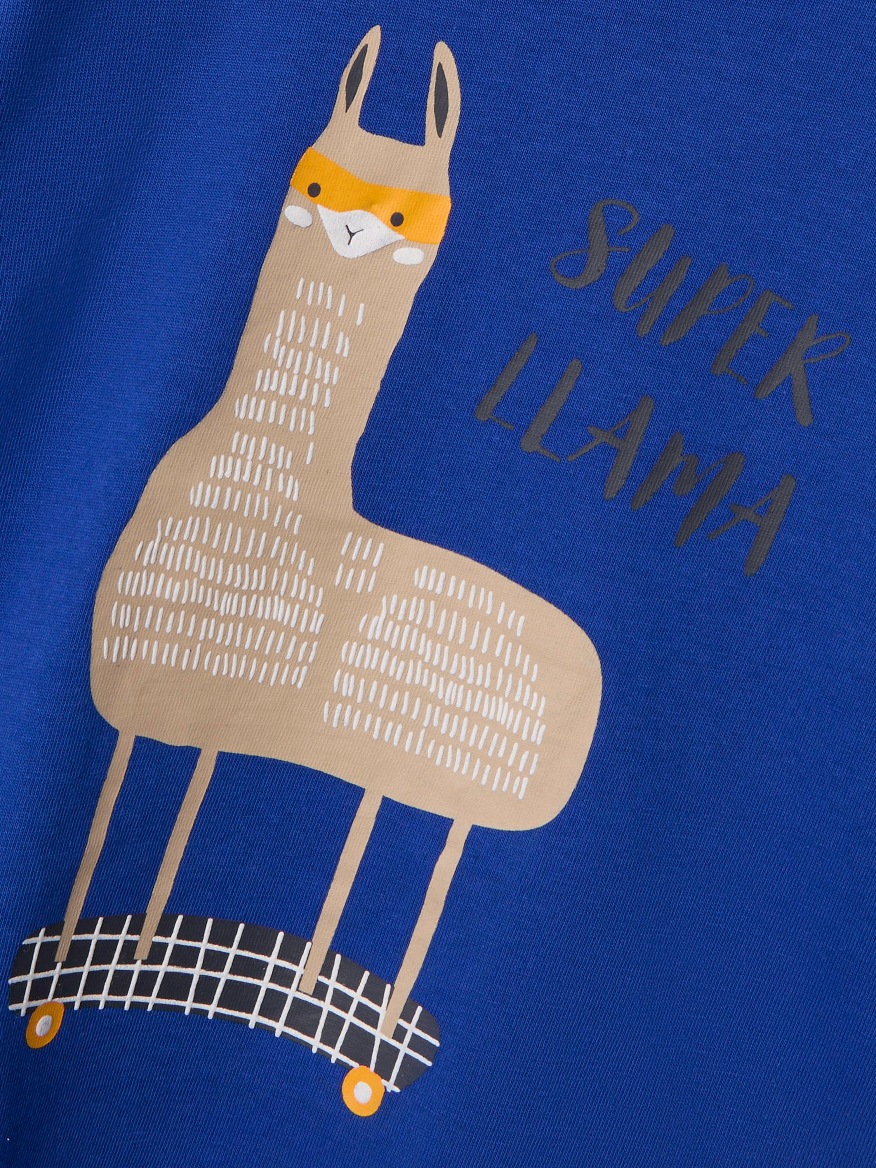 Camiseta Llama Azul Mini