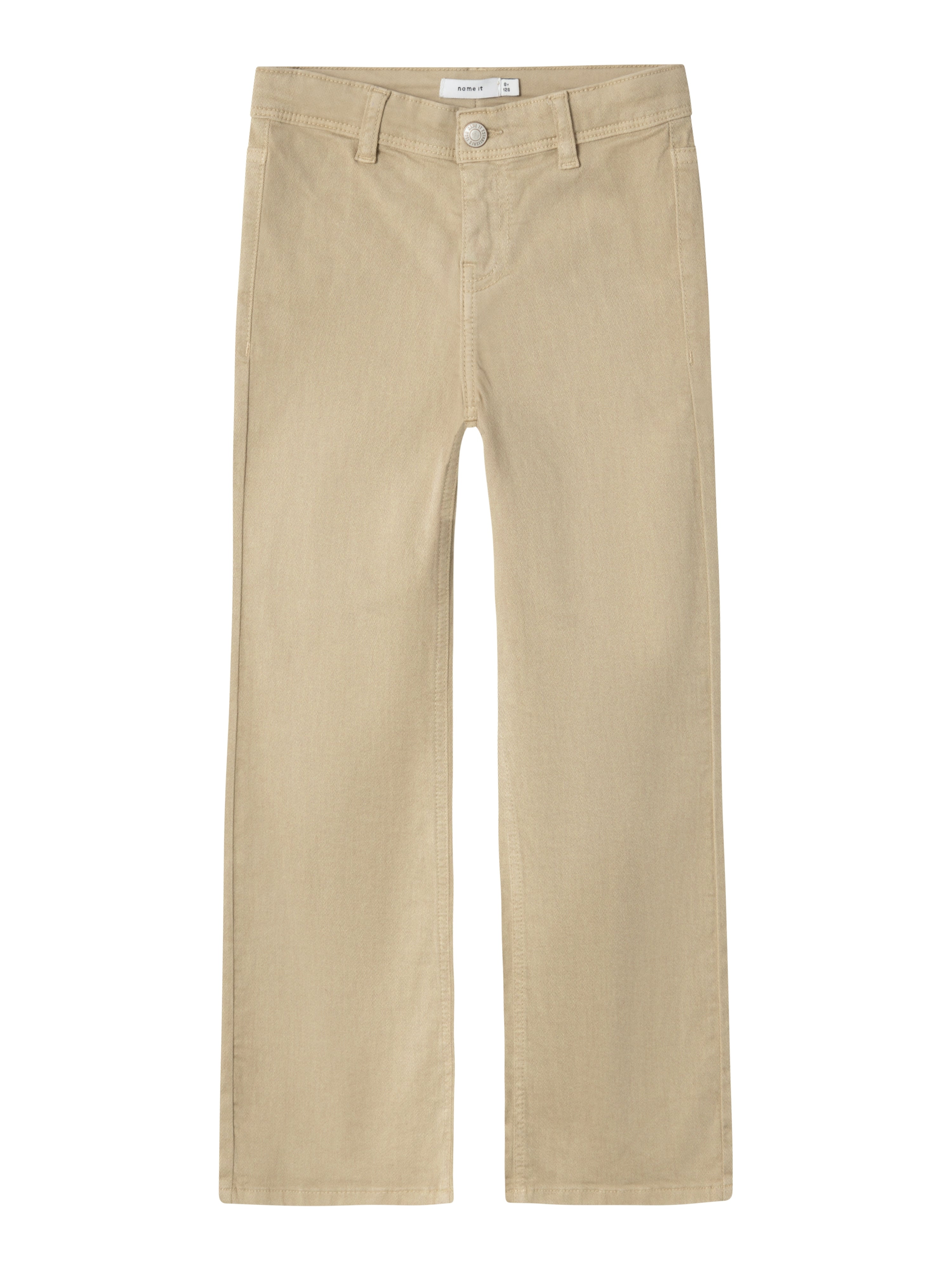Jeans Wide Leg Beige Kid
