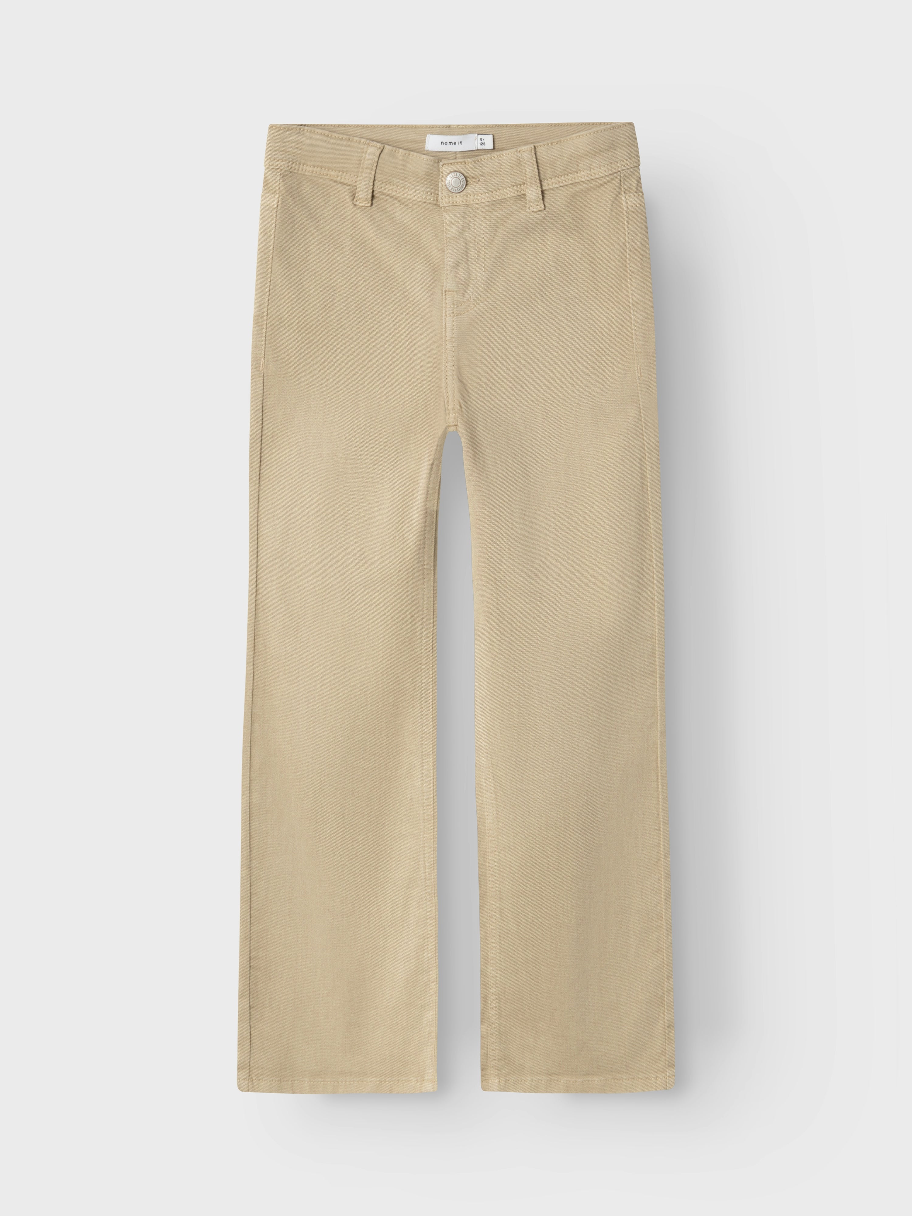 Jeans Wide Leg Beige Kid