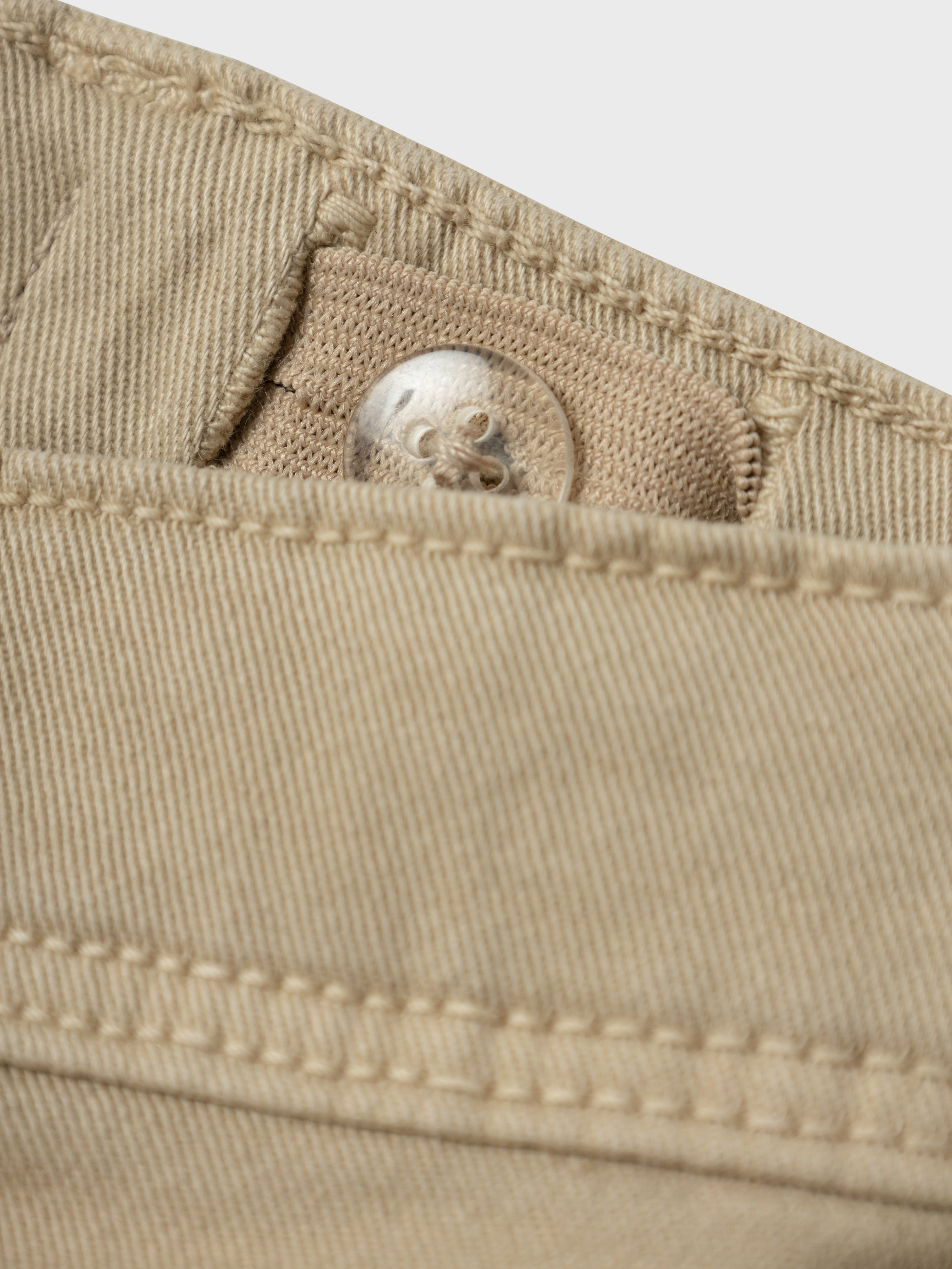 Jeans Wide Leg Beige Kid